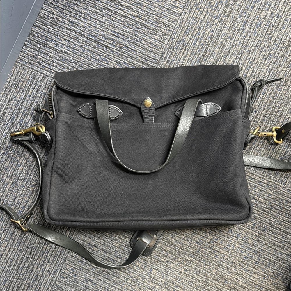 Filson Charcoal Canvas Messenger Bag
